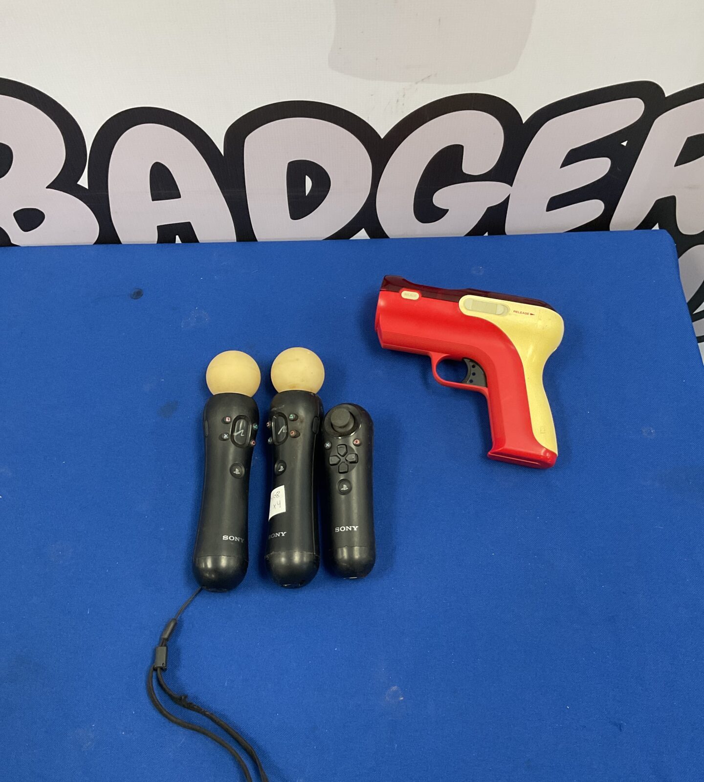 Sony Playstation Motion remotes with gun attachment
