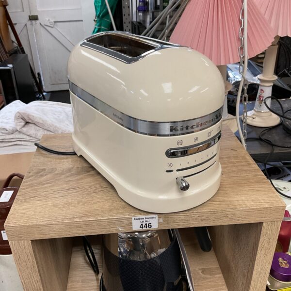 Stainless steel KitchenAid Artisan two-slice toaster for sale.