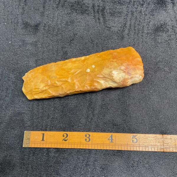 Authentic flint axe head from the Stone Age, a prehistoric tool.
