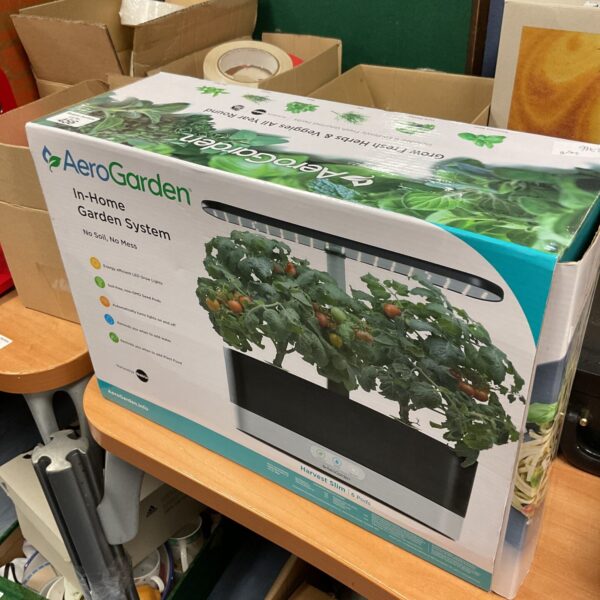 Aerogarden indoor garden system for growing herbs and vegetables.