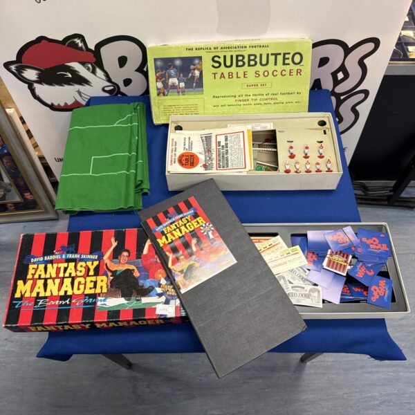 Vintage Subbuteo set with Baddiel & Skinner Fantasy Manager board game.