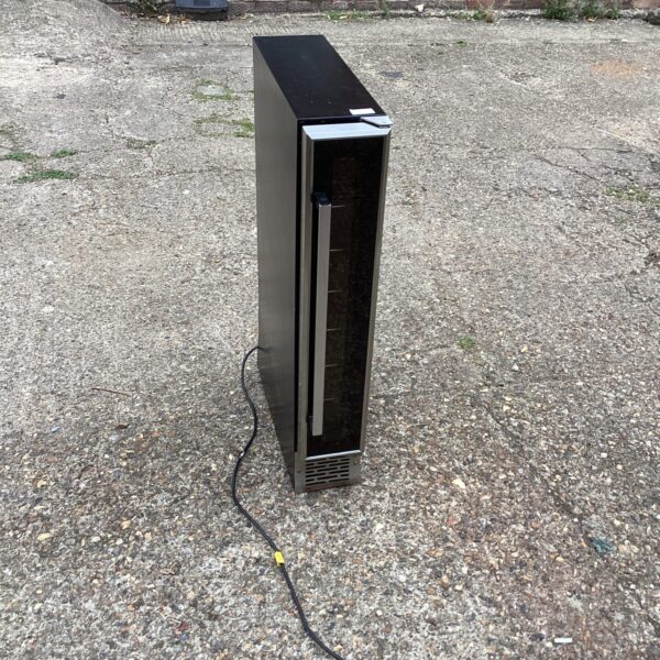 Black Lamona slimline wine chiller for convenient wine storage.