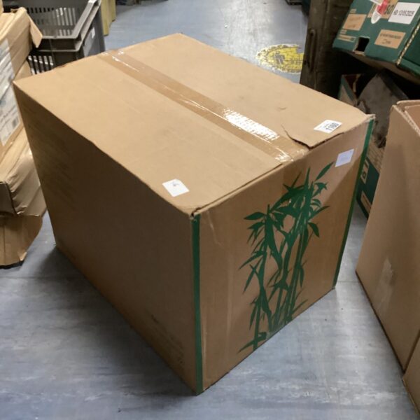 Sealed box of 48 bamboo toilet rolls for sustainable bathroom use.