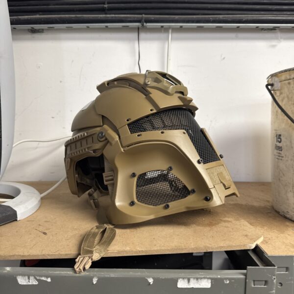 Airsoft helmet with protective visor