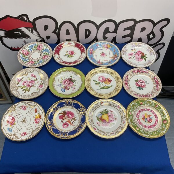Collection of 12 coalport limited edition floral collectors plates