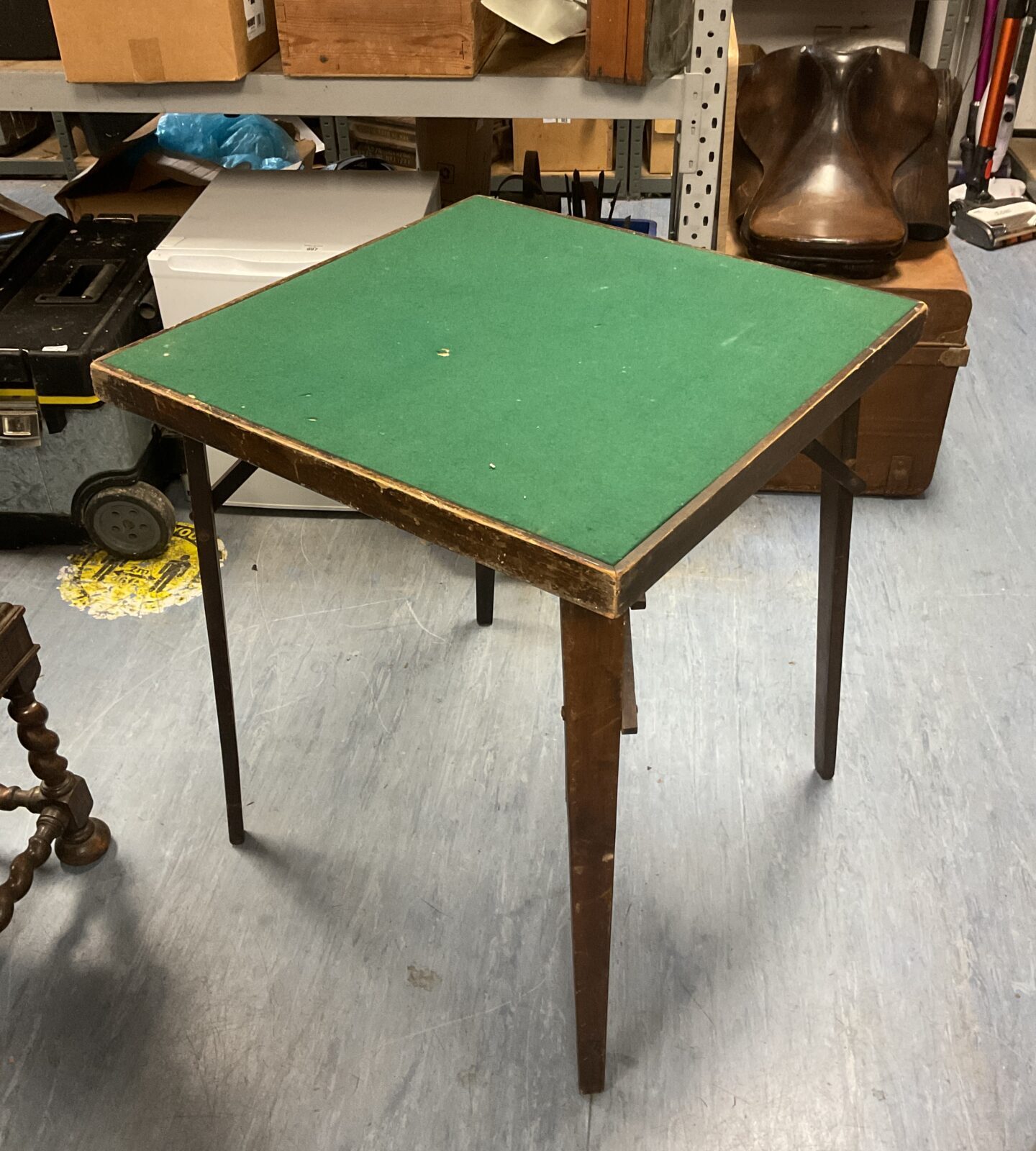 Small vintage folding card table