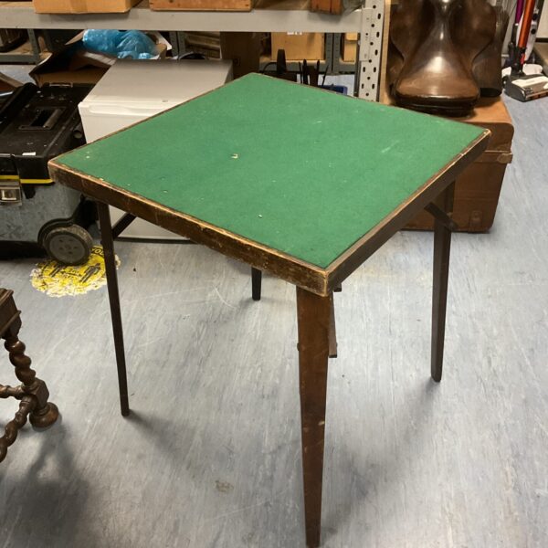 Small vintage folding card table