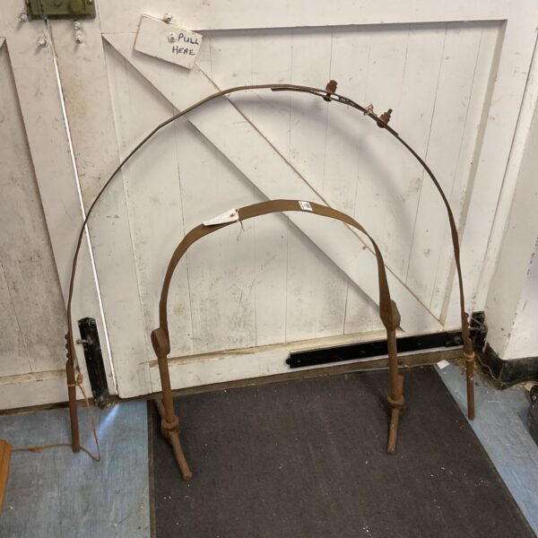 Two antique chair making clamps