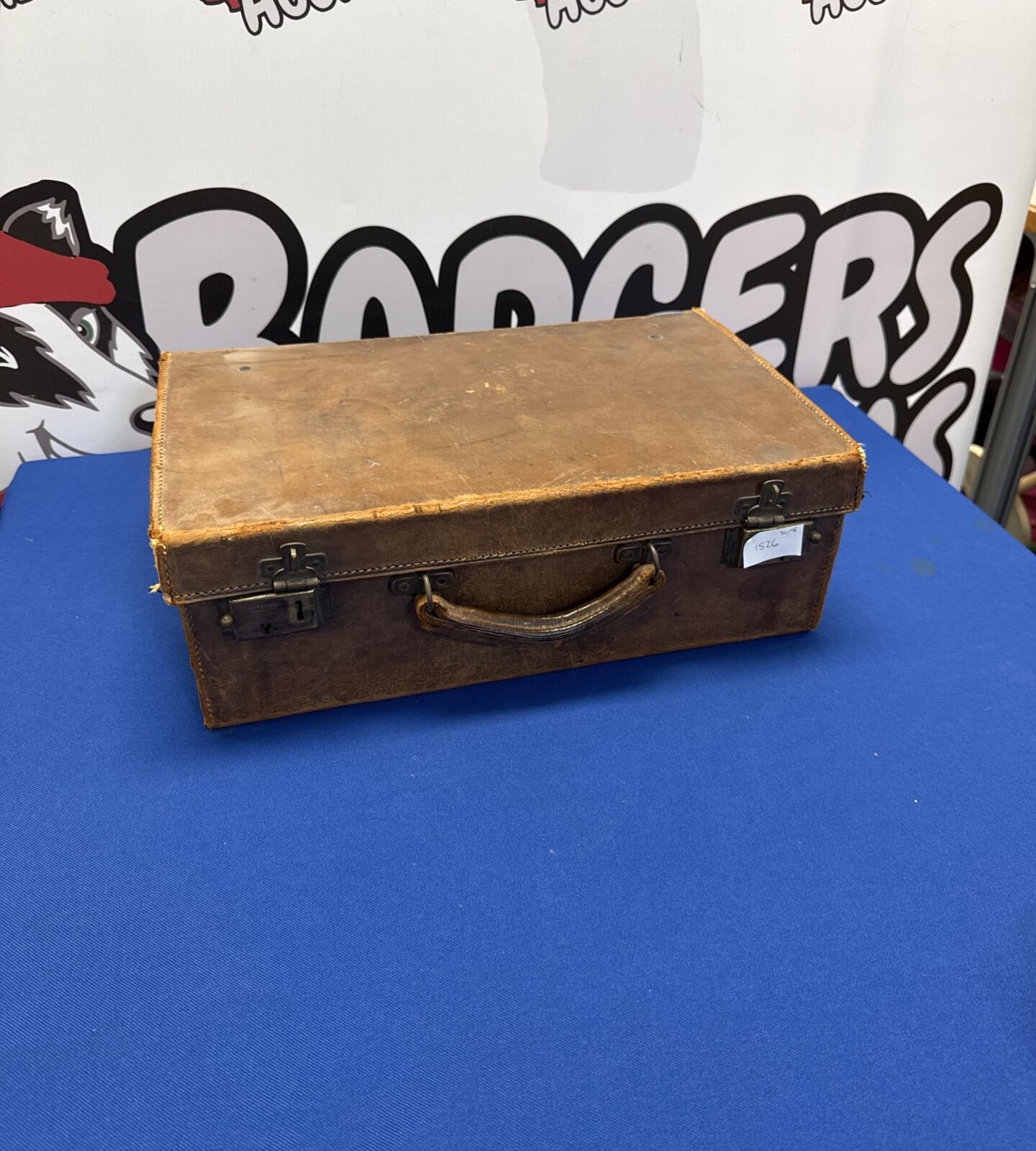 Small vintage leather briefcase