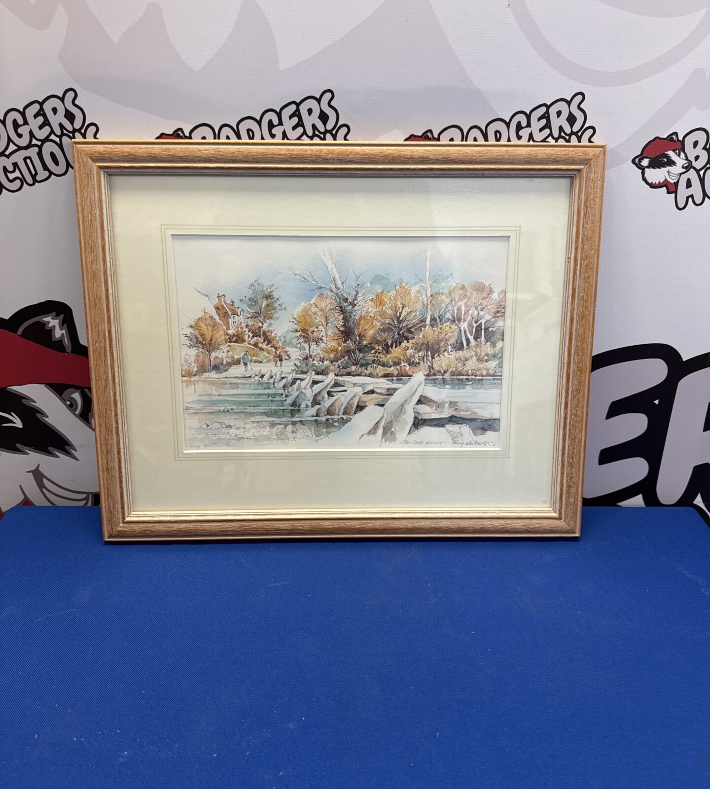 Framed print of Tarr steps in Exmoor by Terry Whitworth 19” width