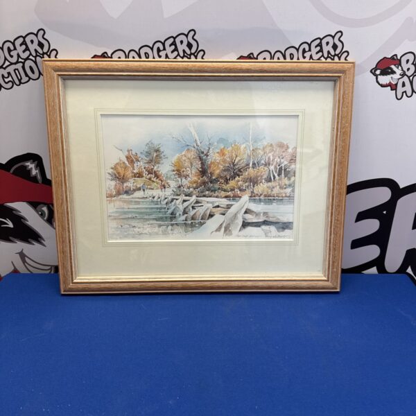 Framed print of Tarr steps in Exmoor by Terry Whitworth 19” width