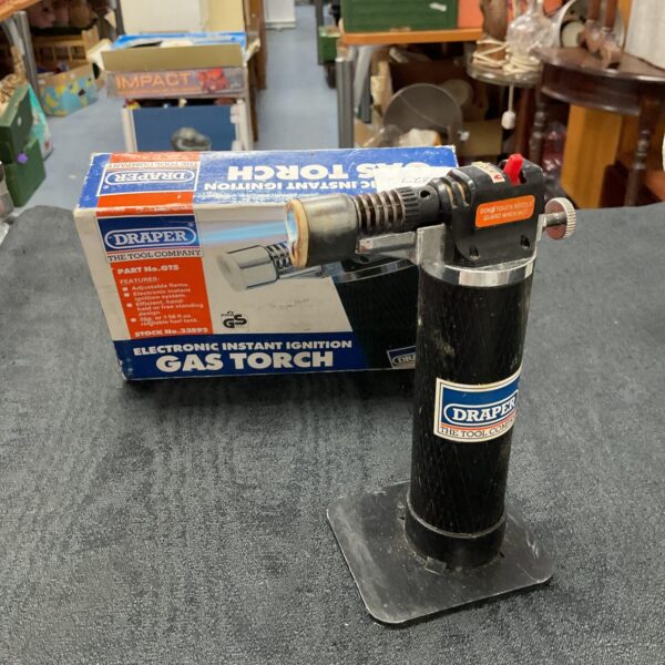 Vintage Draper gas torch model 8336 for soldering and heating.