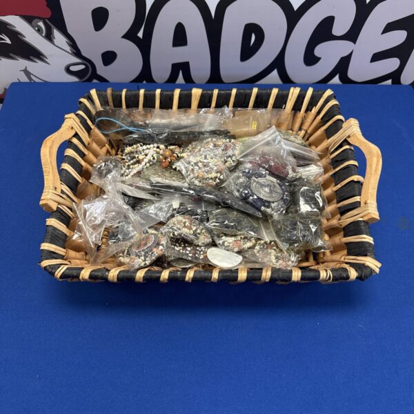 Basket of costume jewellery