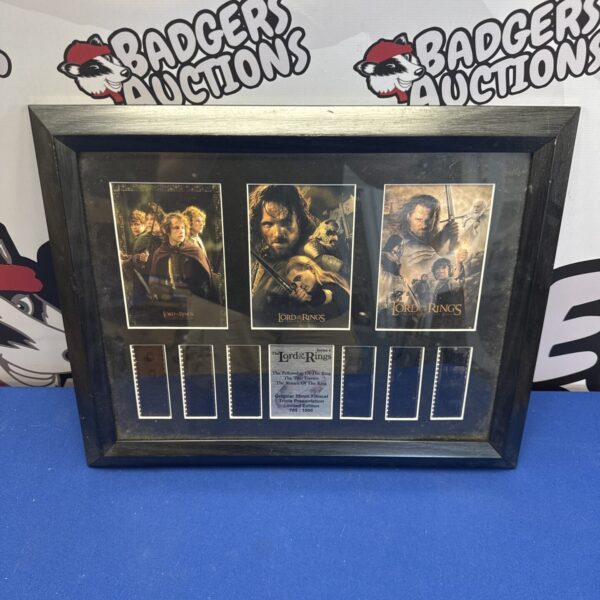 Lord of the Rings 35mm filmcel presentation display for collectors.