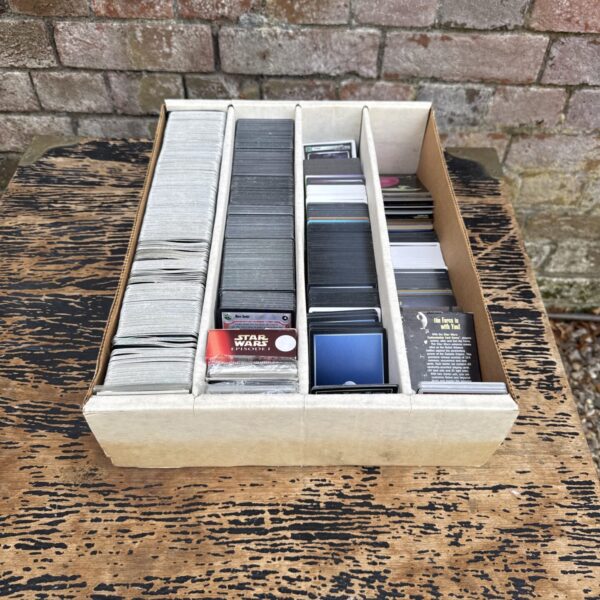 Large lot of trading cards including Star Wars and Star Trek cards.
