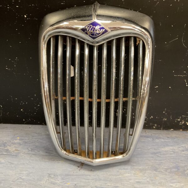 Classic car Riley one point five or elf chrome radiator grille
