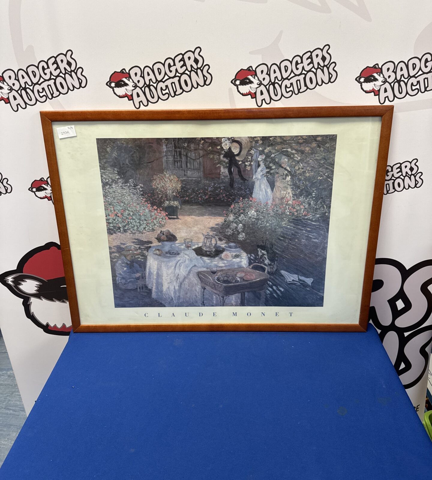 Framed print of the lunch by Claude Monet