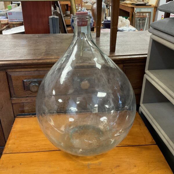 Large vintage glass carboy bottle