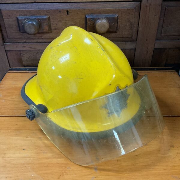 Vintage Oxfordshire fire service fireman’s helmet