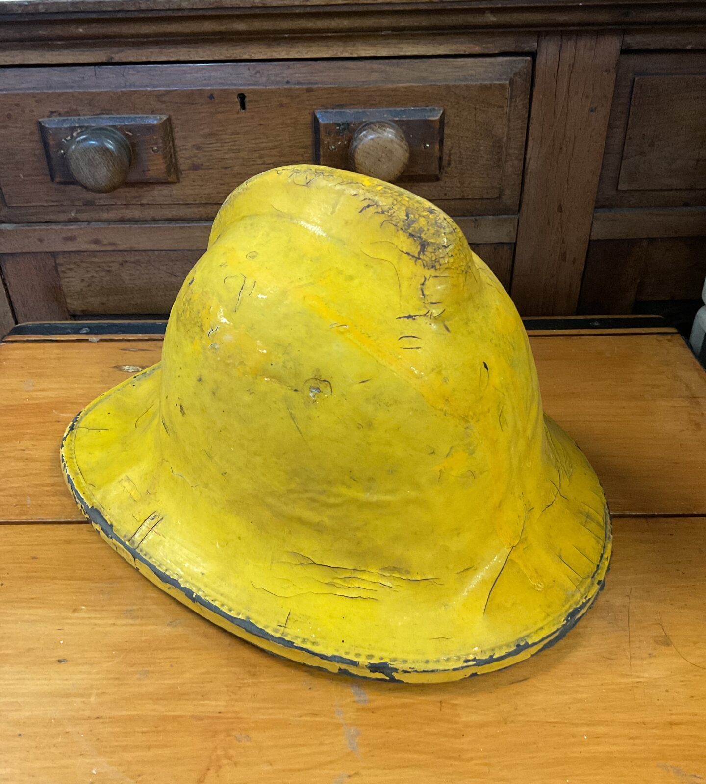 Vintage 1970s fire service fireman’s helmet