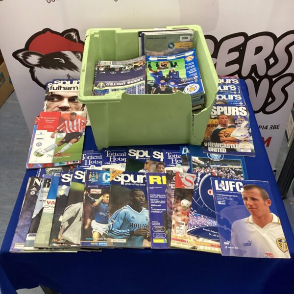 Large collection of vintage football programs for collectors.