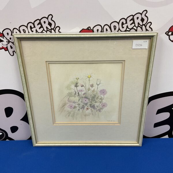 Original still life watercolour of meadow flowers by alan binder (local artist)