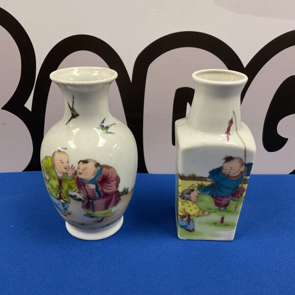 Antique Chinese porcelain baluster vase with children design.
