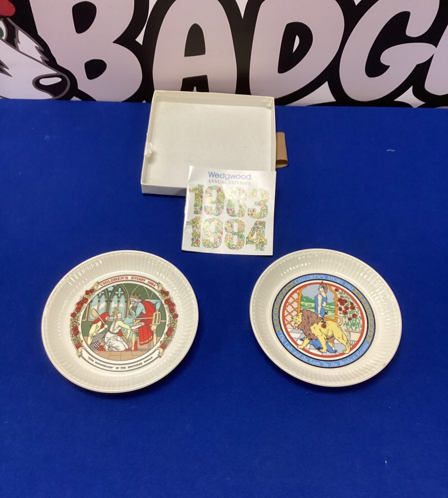 Two Wedgwood Small plates Childrens Stories 1984