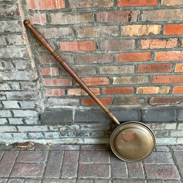 Vintage copper bed warming pan