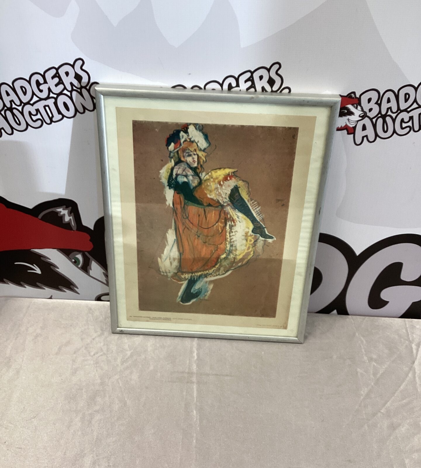 Print of Toulouse Lautrec -Jane Avril  Dansant