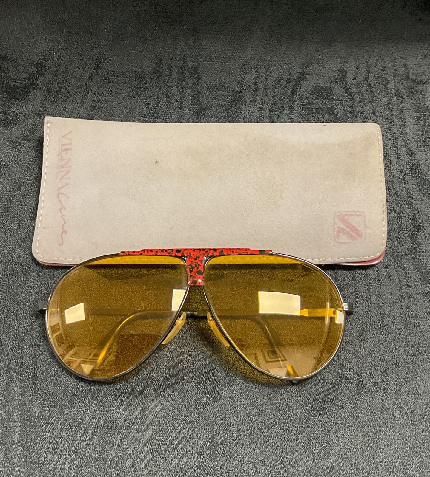 Pair of vintage Vienna line sunglasses with case