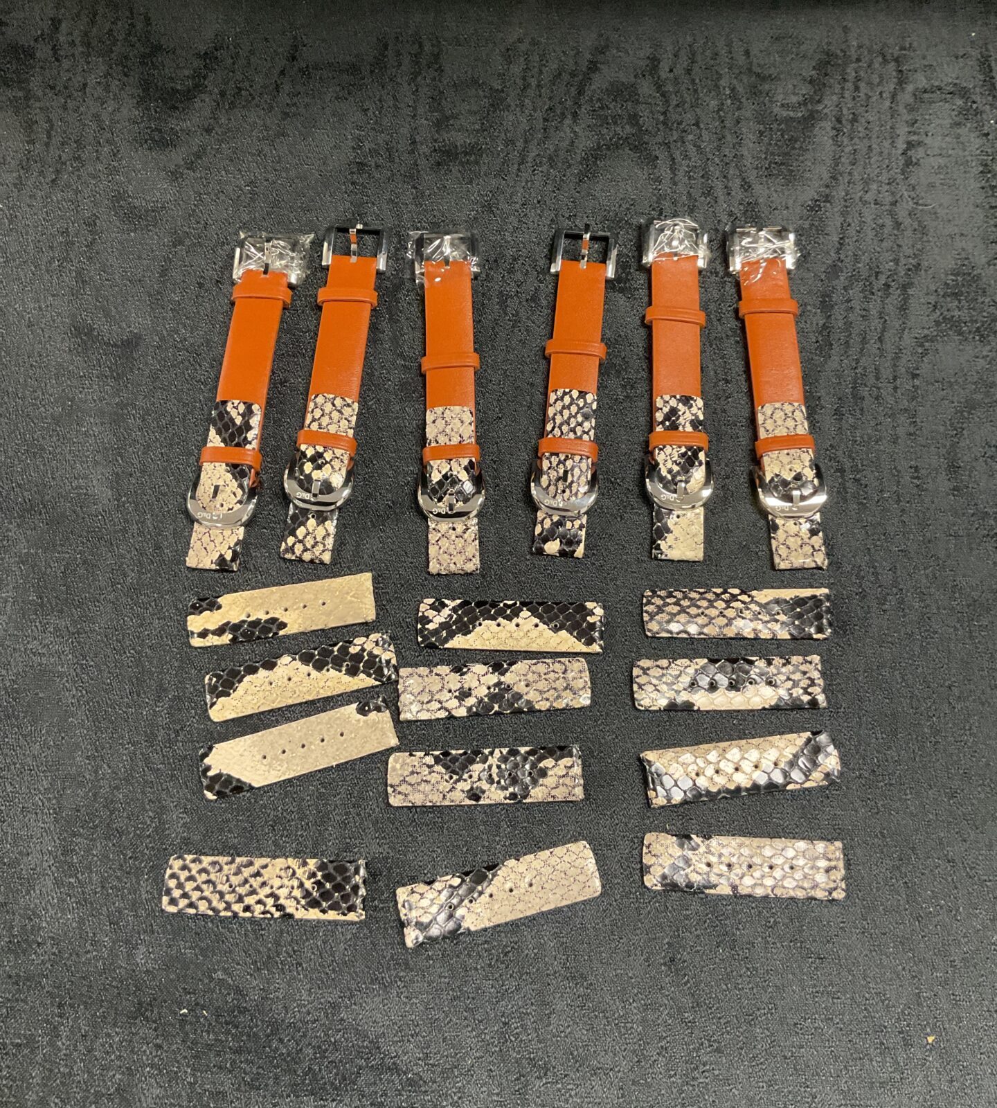 Six dolce gabbana snakeskin watch straps
