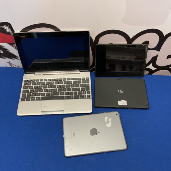 Asus notebook laptop, apple ipad mini & 2 blackberry tablets