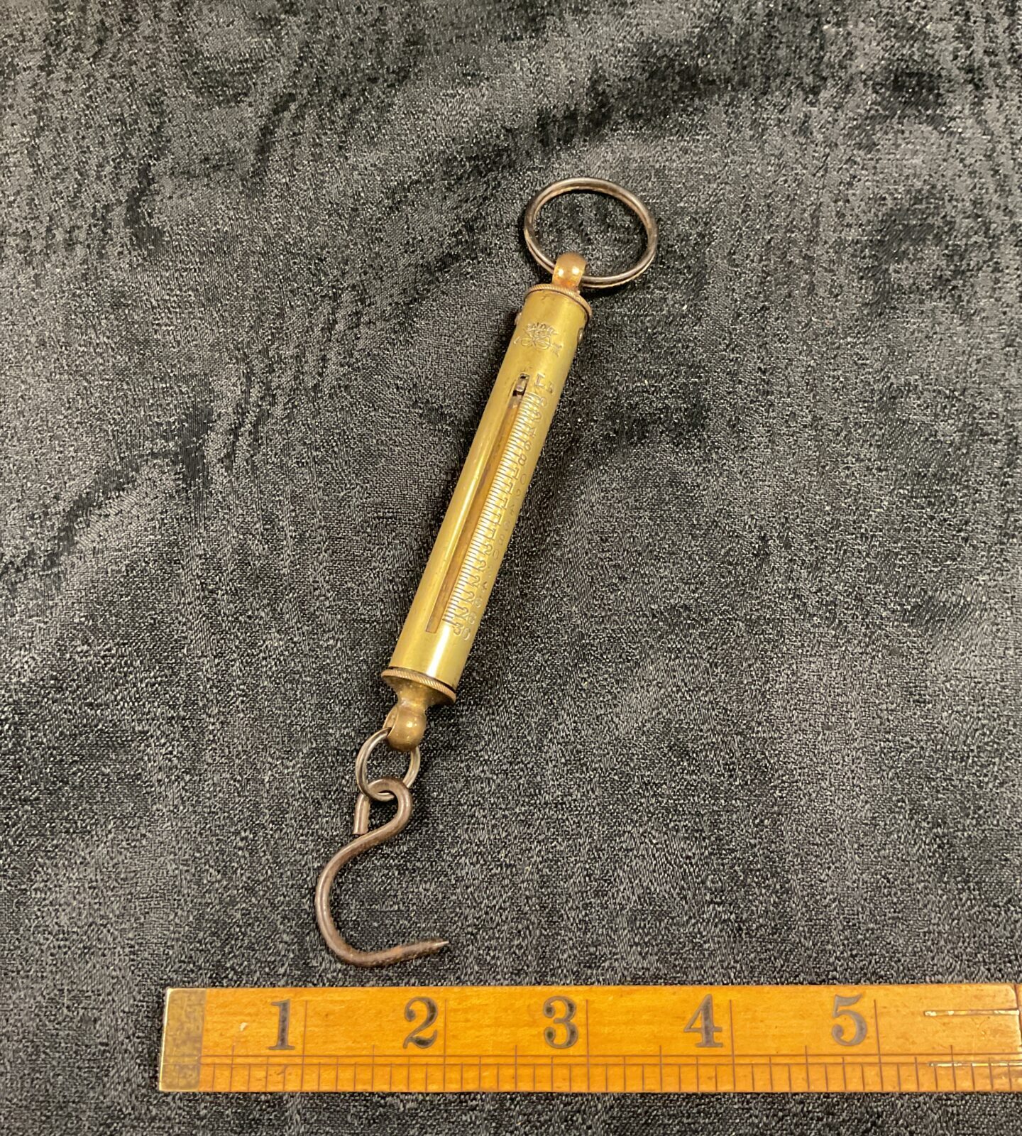 Set of vintage salter brass pocket scales