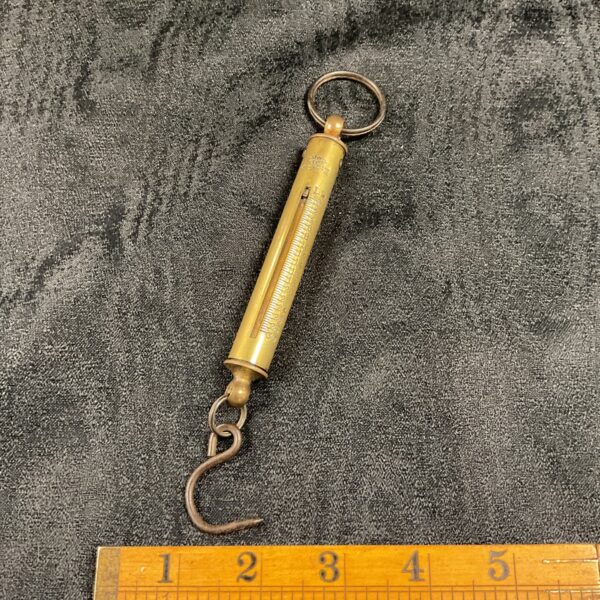 Set of vintage salter brass pocket scales