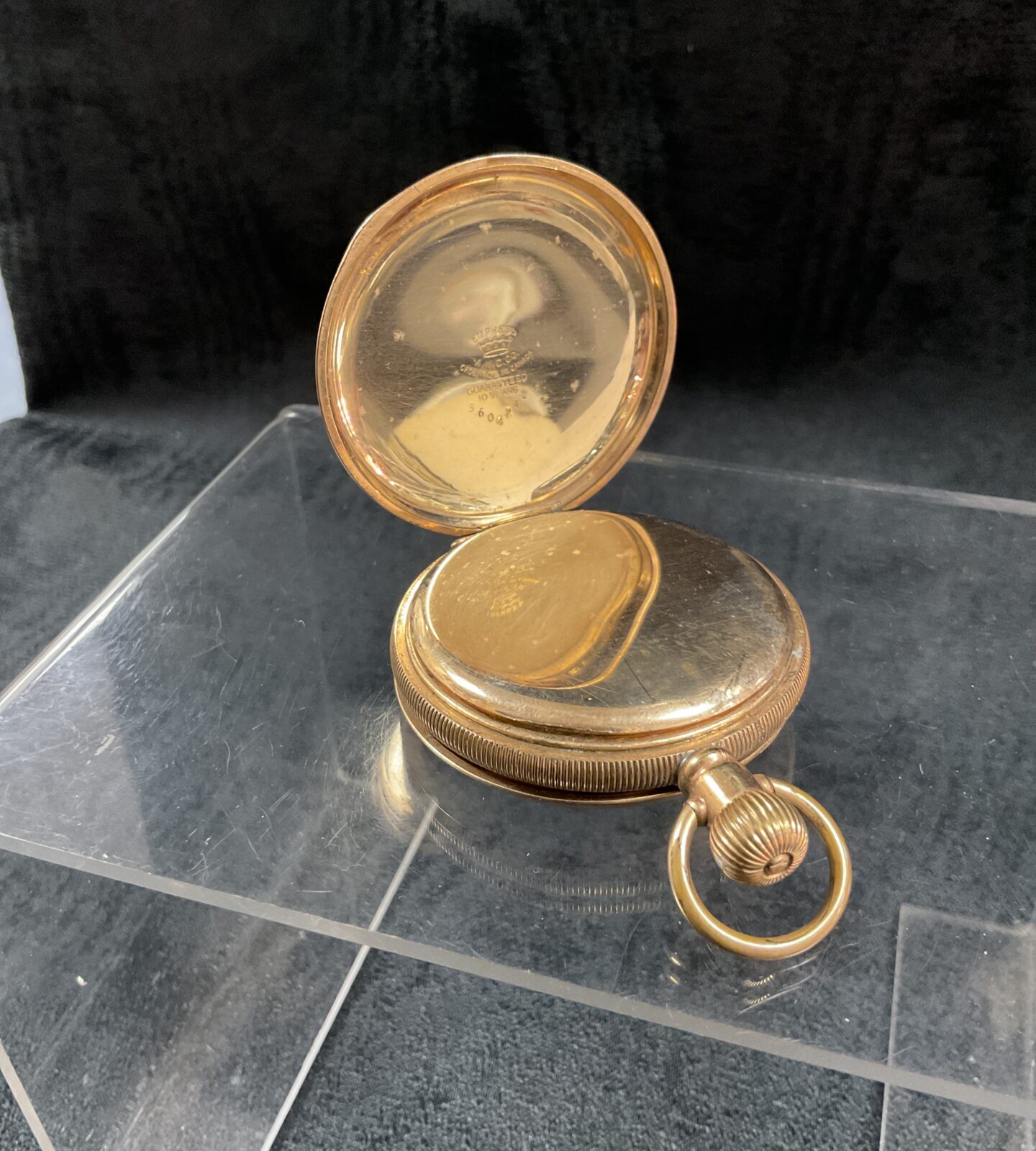 Vintage pocket watch with A M C Canada case spares or repair