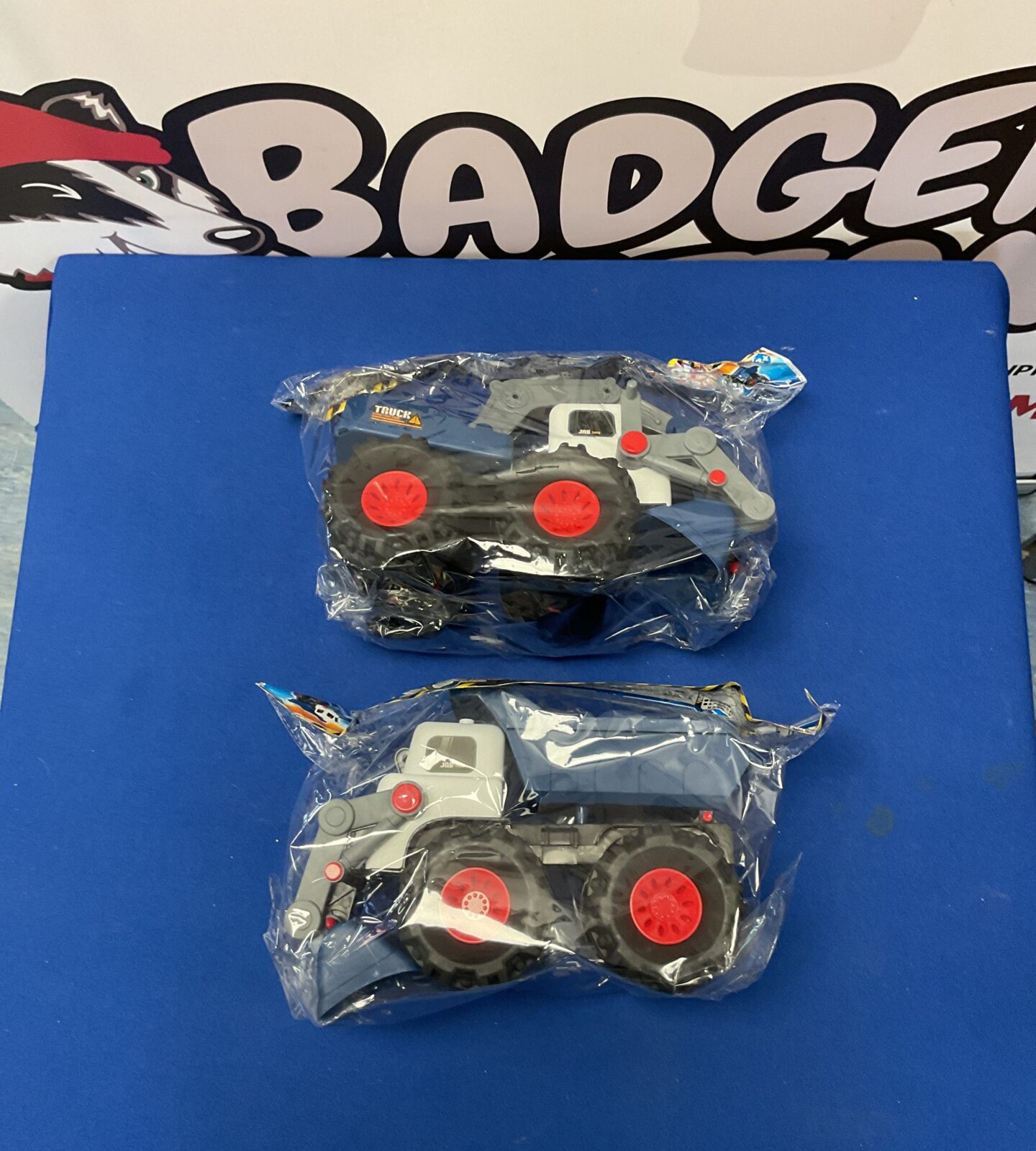 2 JAB toys construction trucks