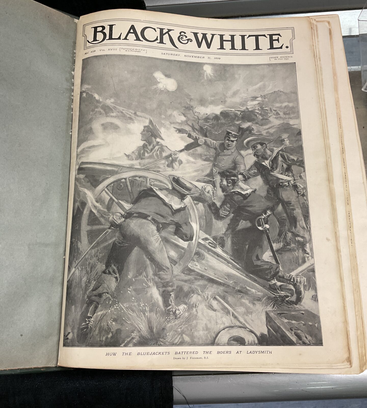 Two Victorian Edwardian Albums of copies of black and white magazines dated 1900 January to October