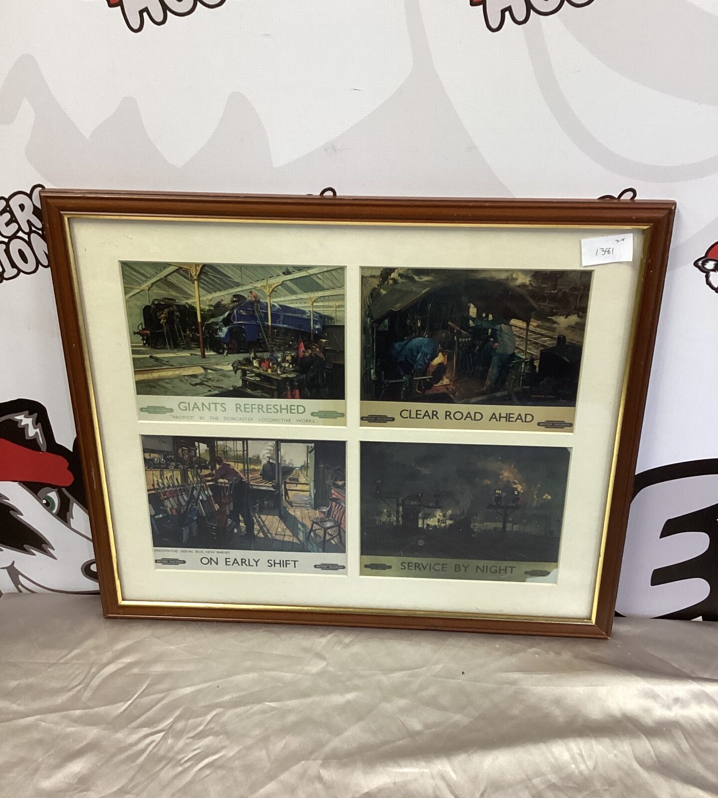set of four framed british railways advertising prints