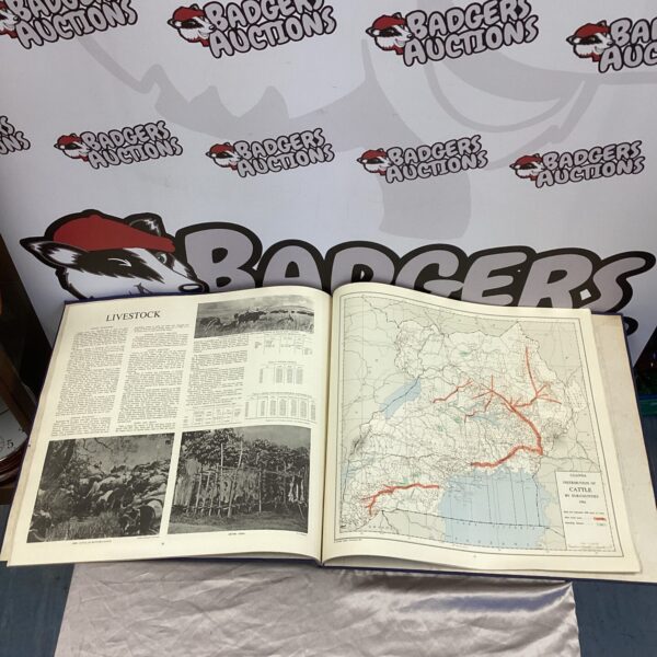 Large Vintage Atlas of Uganda