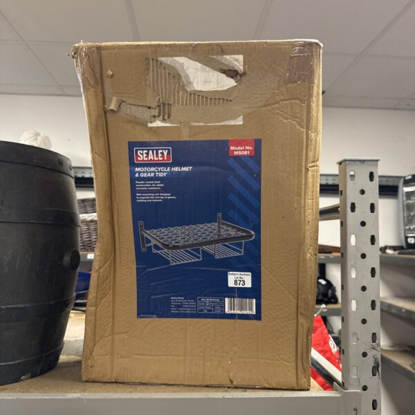 Sealey motorcycle equipment tidy for garage storage and organisation.