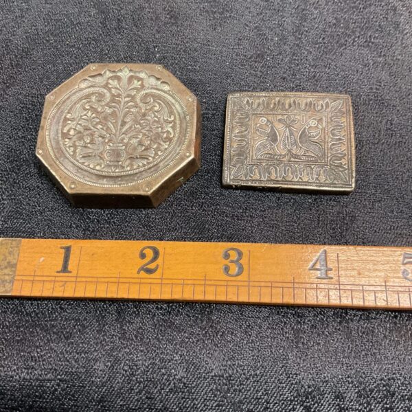Two Antique Indian bronze jewellery dies