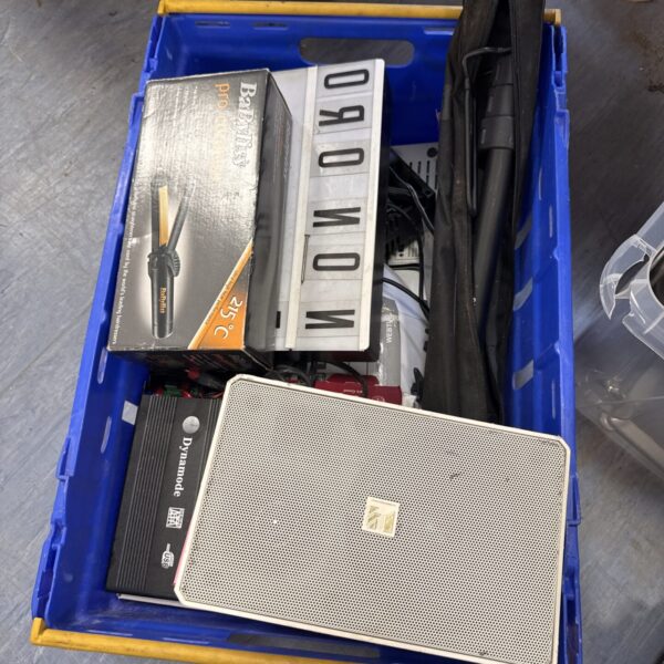 Mixed lot including Babyliss hair straighteners for styling.