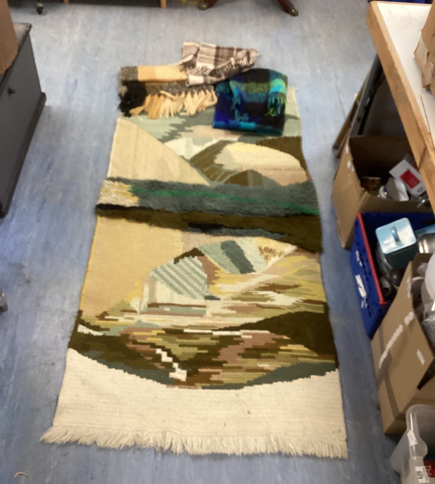 Artisan Colourful Rug and shawls