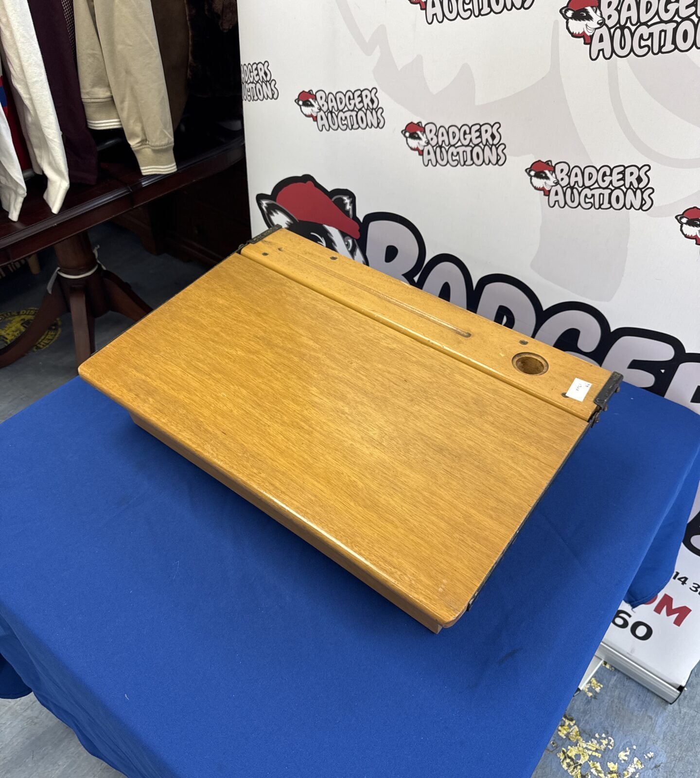 Vintage tabletop school desk