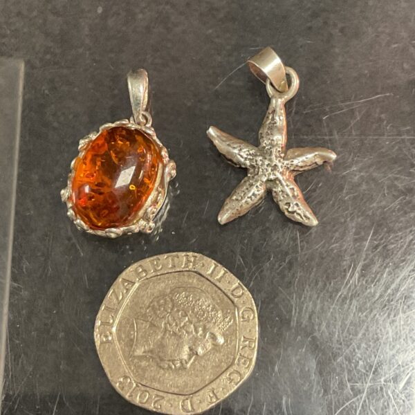 Two 925 silver pendants