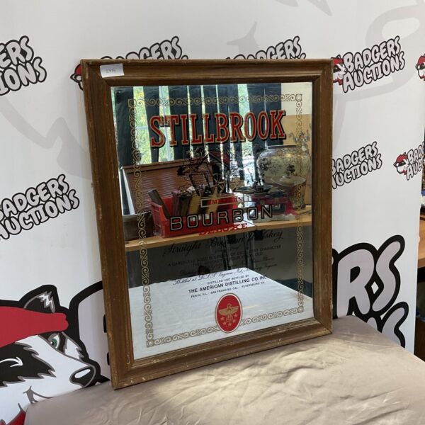 Vintage Stillbrook Bourbon Deluxe pub mirror for collectors.