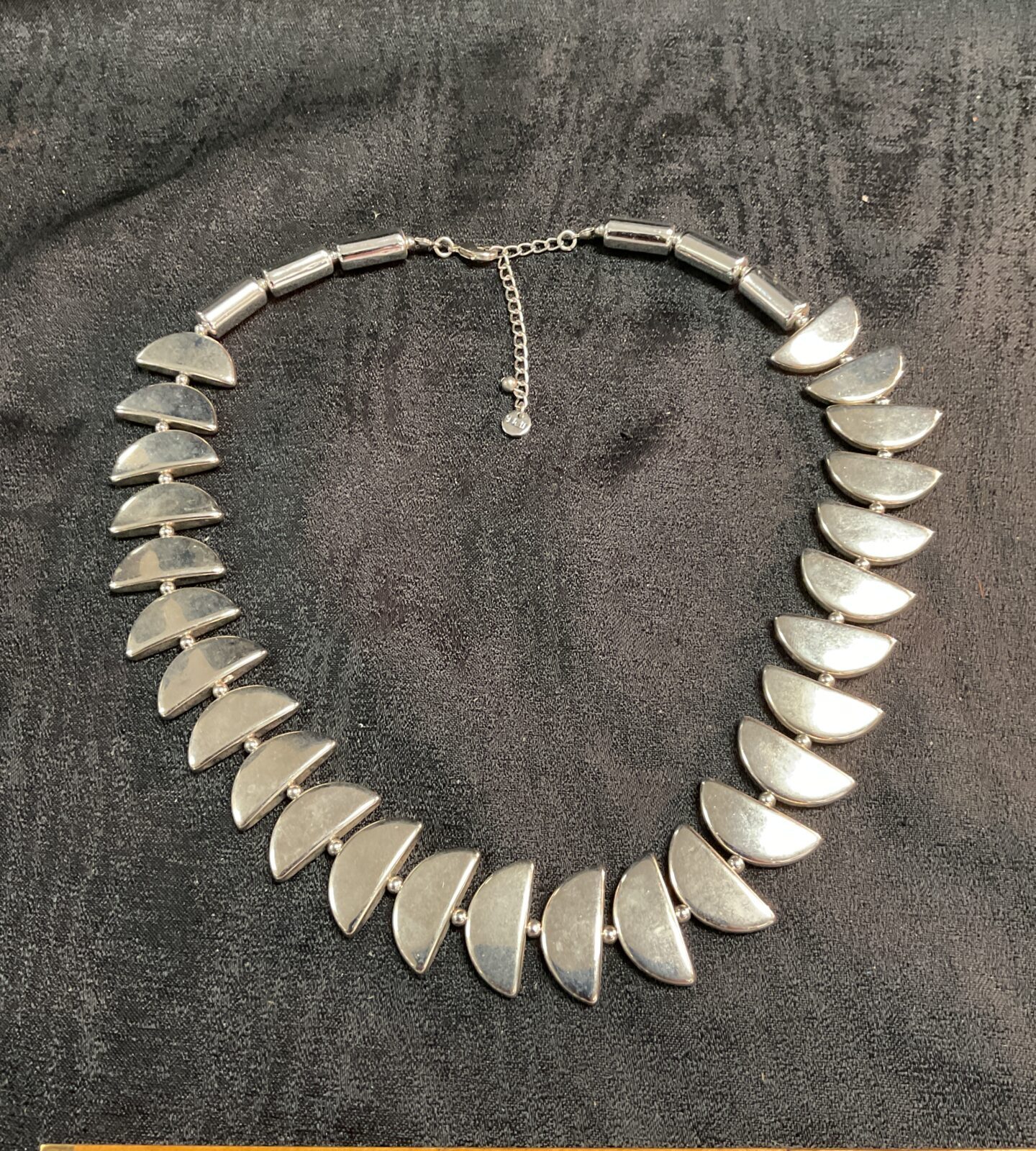 Vintage Italian mezzo line (half moon) designer necklace
