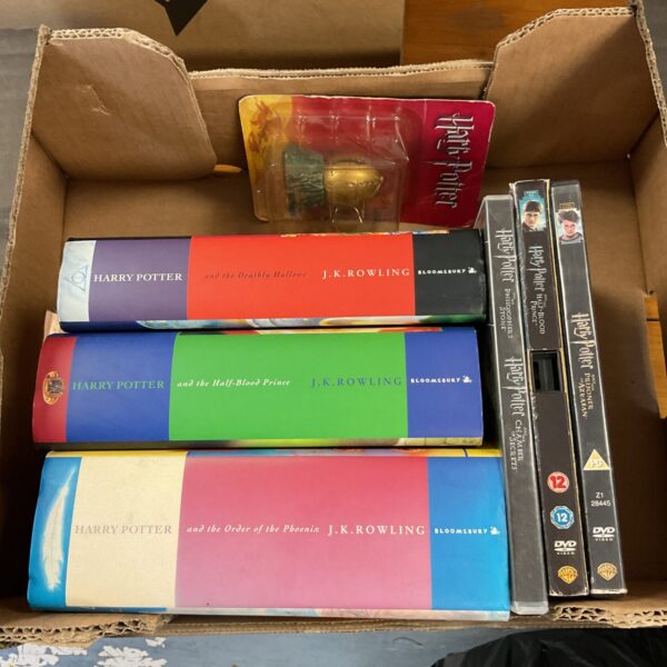 Harry Potter books and DVDs collection by J.K. Rowling.
