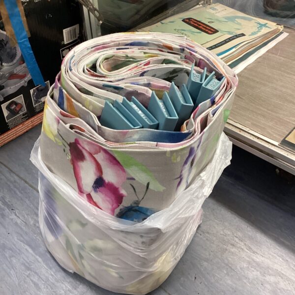 Bag of voyage fabric samples
